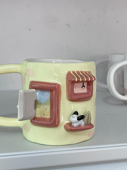 Handmade Puppy's Home Ceramic Cup