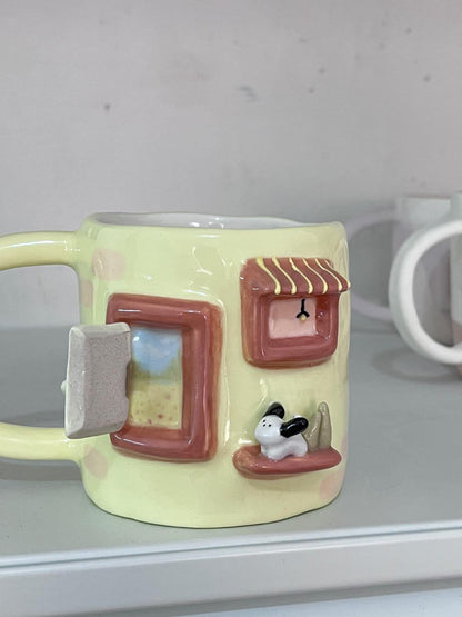 Handmade Puppy's Home Ceramic Cup