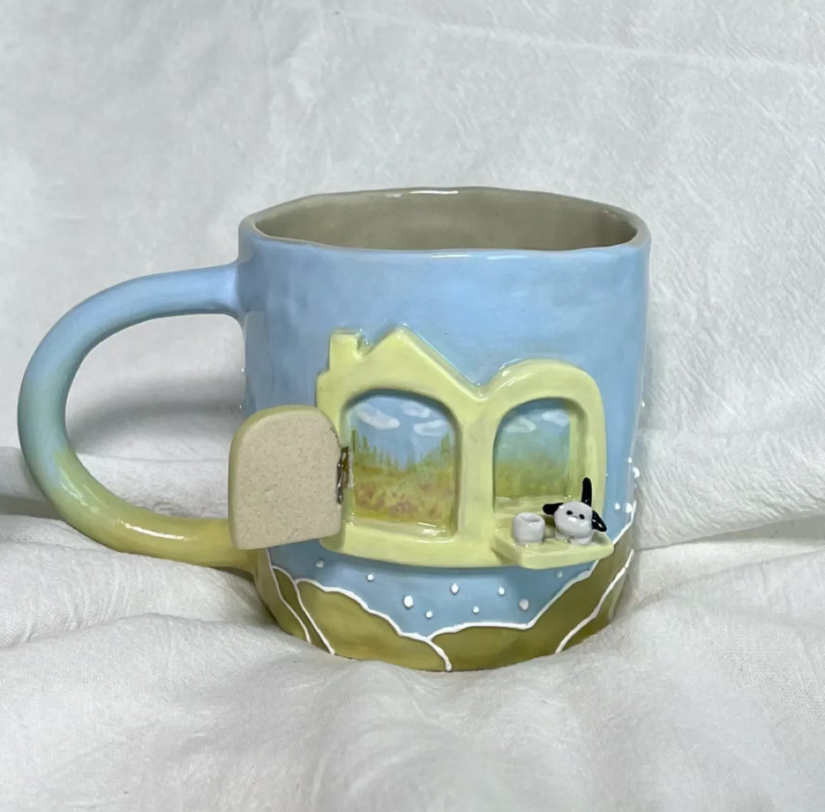 Handmade Puppy's Home Ceramic Cup