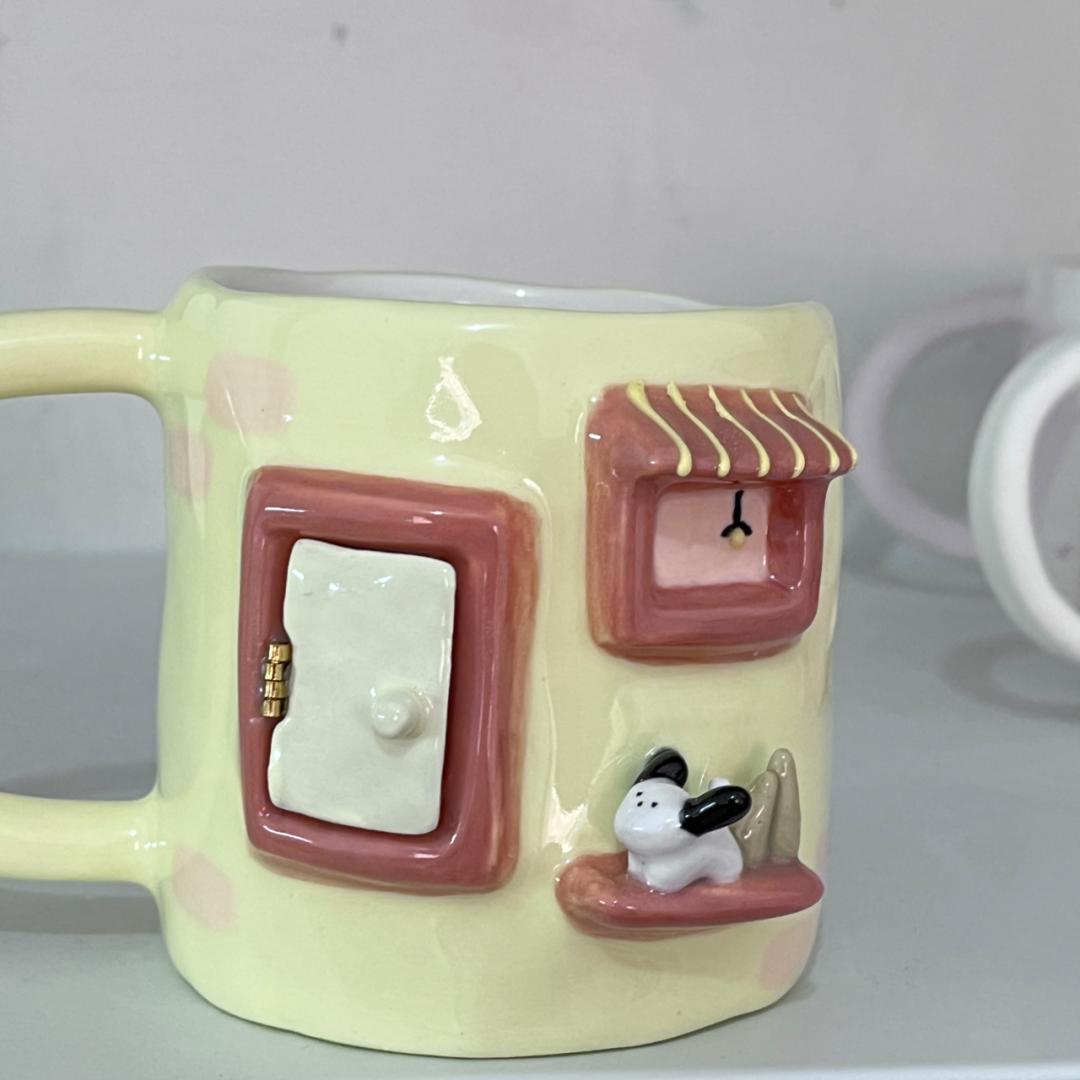 Handmade Puppy's Home Ceramic Cup