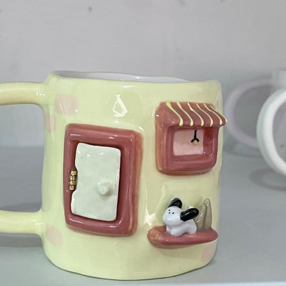 Handmade Puppy's Home Ceramic Cup