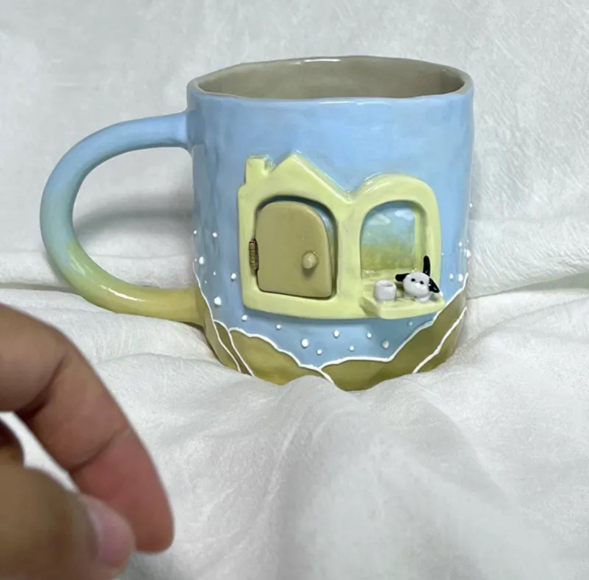 Handmade Puppy's Home Ceramic Cup