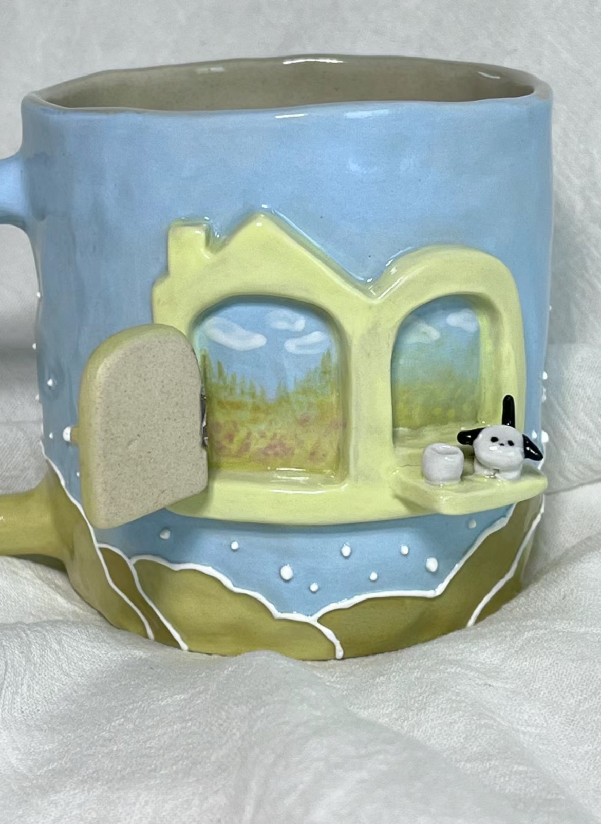 Handmade Puppy's Home Ceramic Cup