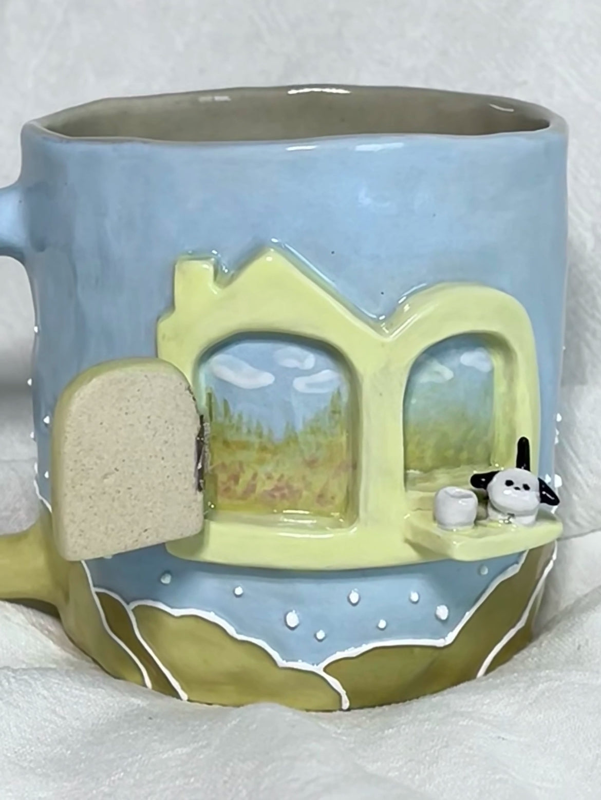 Handmade Puppy's Home Ceramic Cup