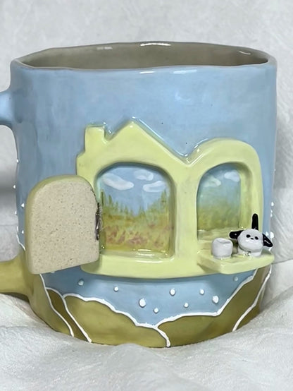 Handmade Puppy's Home Ceramic Cup