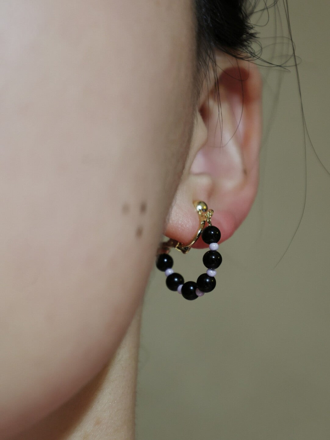 Handmade Summer Light Purple Asymmetrical Earrings