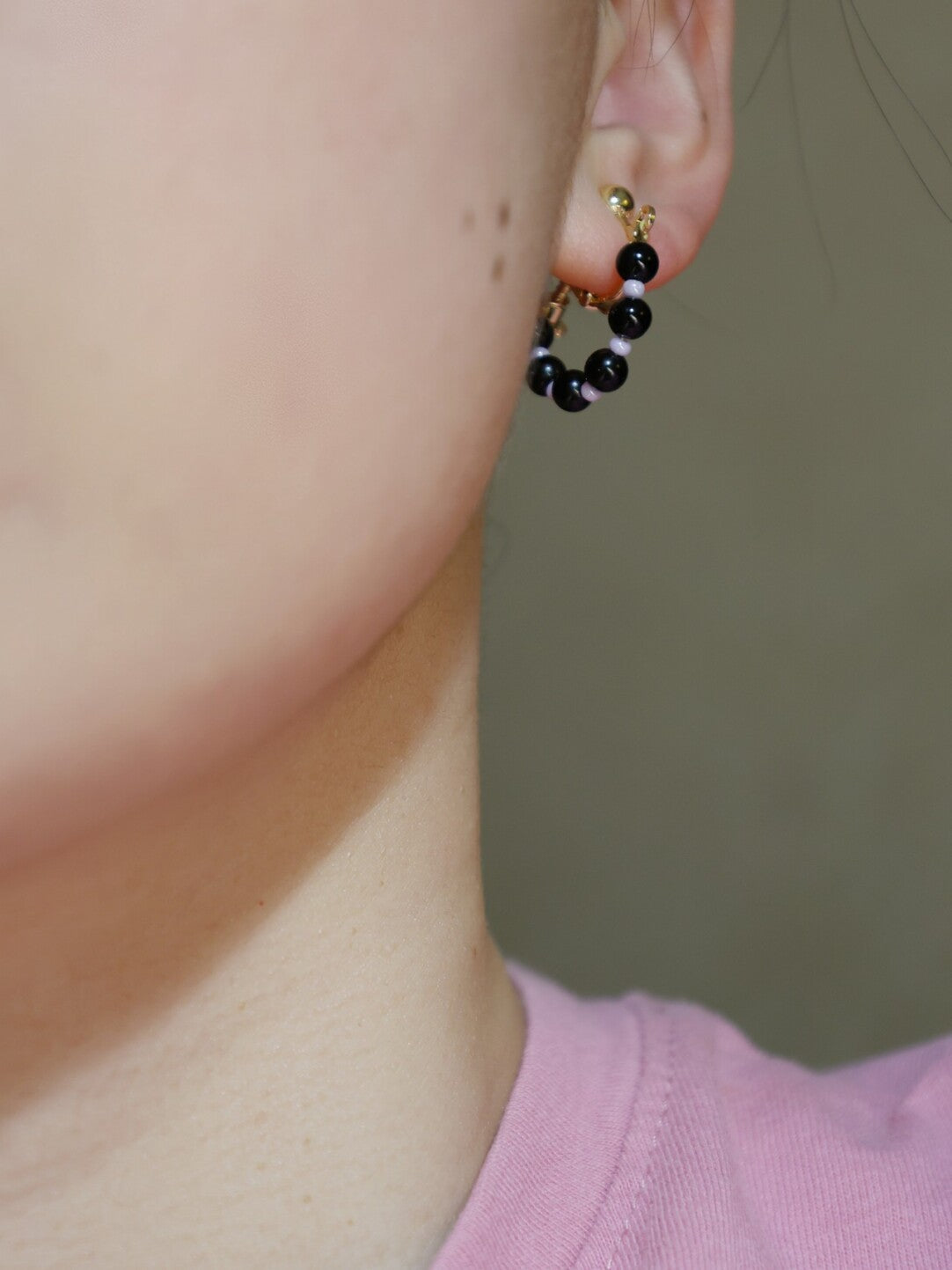 Handmade Summer Light Purple Asymmetrical Earrings