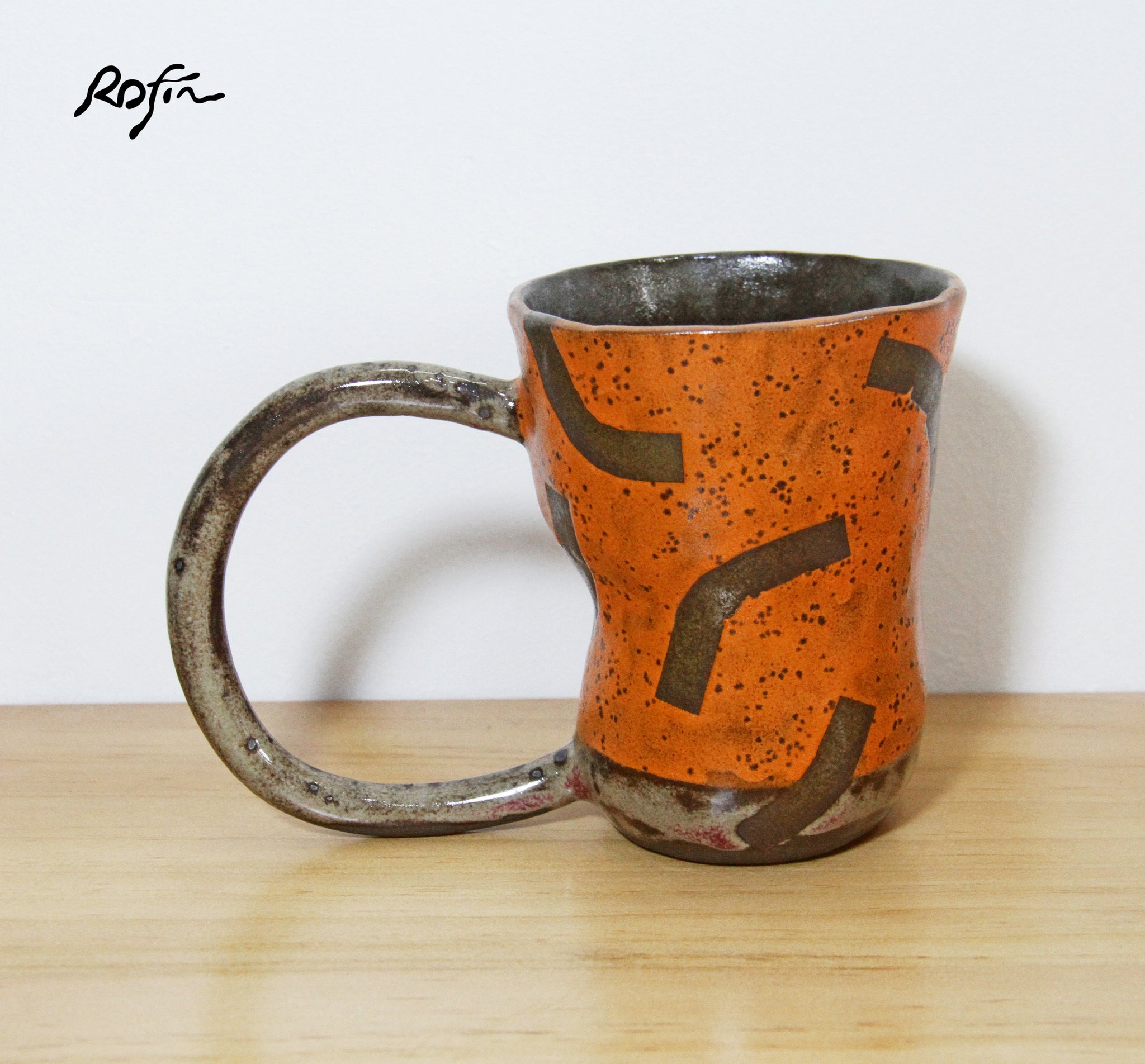 Handmade Twisted Tape Ceramic Cup | Cup | Three Fleas
