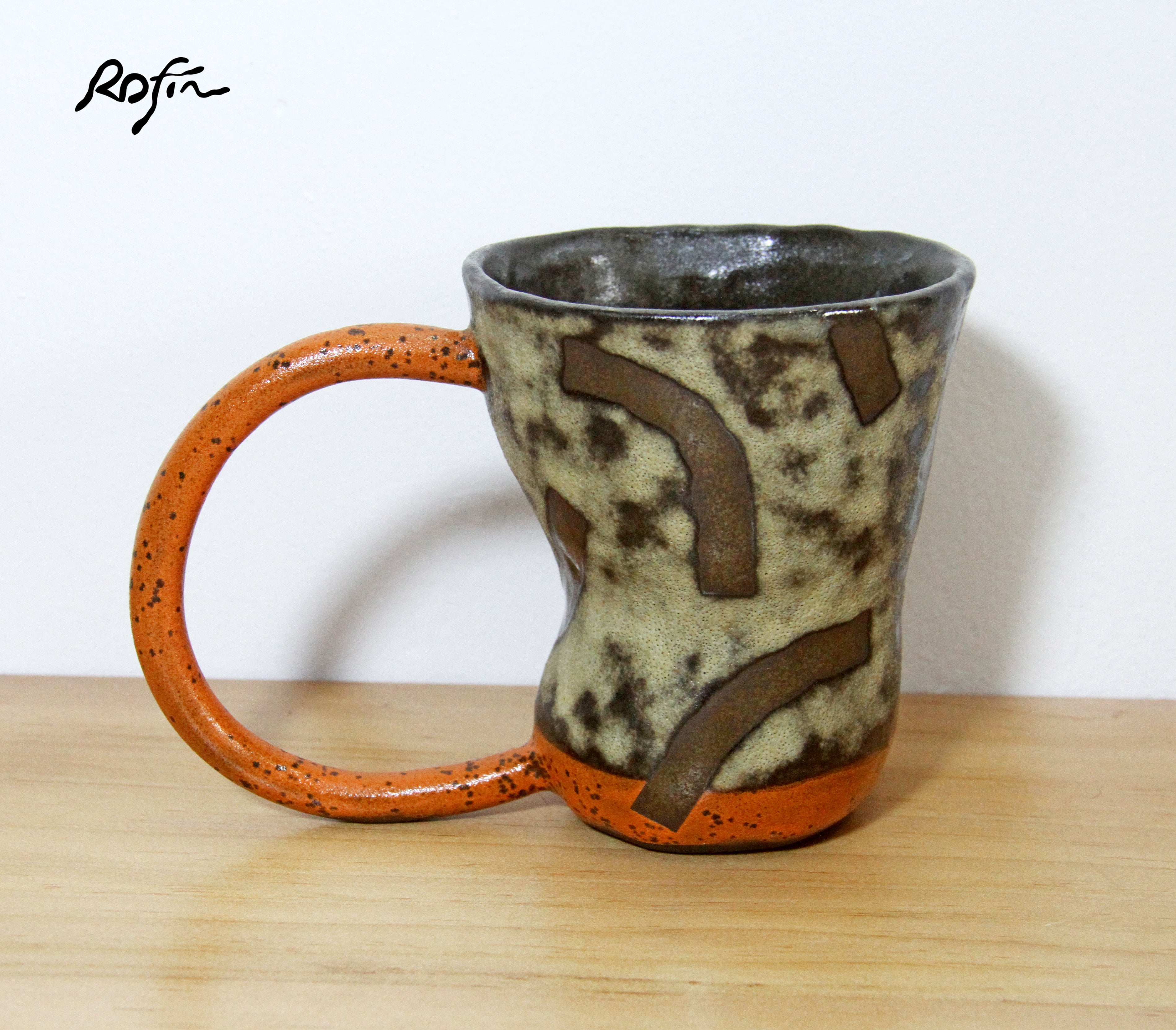 Handmade Twisted Tape Ceramic Cup | Cup | Three Fleas