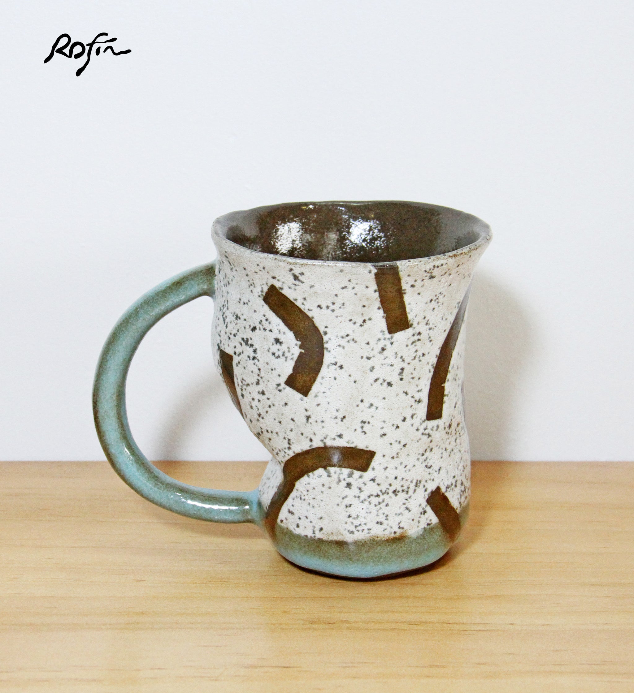 Handmade Twisted Tape Ceramic Cup | Cup | Three Fleas