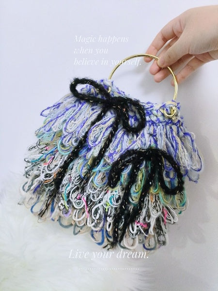 Handwoven Ballet Bow Tassel Handbag