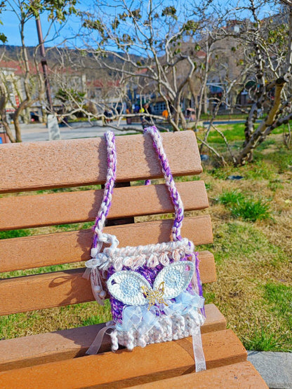 Handwoven Butterfly Bow Crossbody Bag