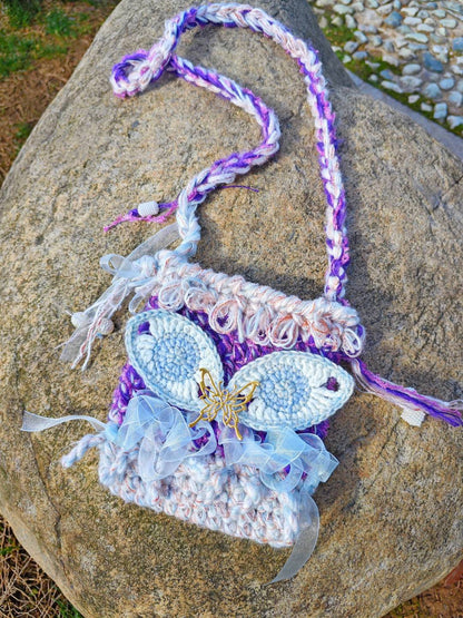 Handwoven Butterfly Bow Crossbody Bag