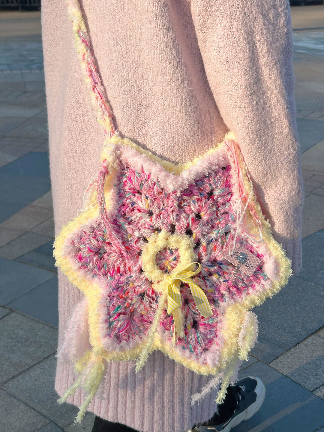 Handwoven Star Crossbody Bag