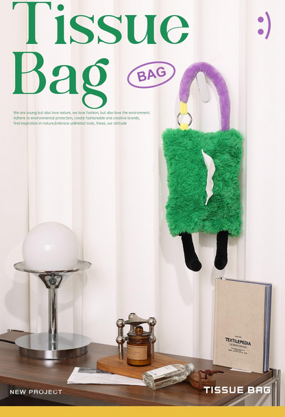 Hangable Cute Plush Tissue Bag