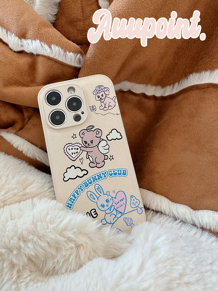 Happy Bunny Club Printed Phone Case