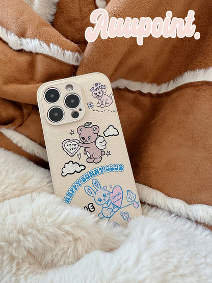 Happy Bunny Club Printed Phone Case