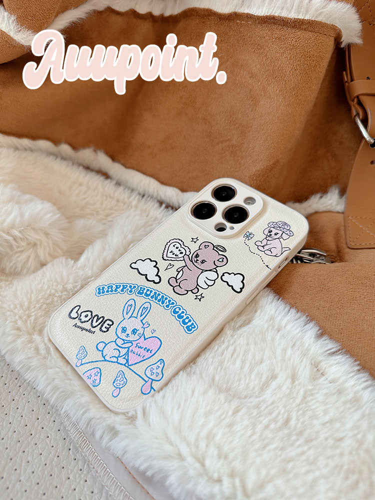 Happy Bunny Club Printed Phone Case