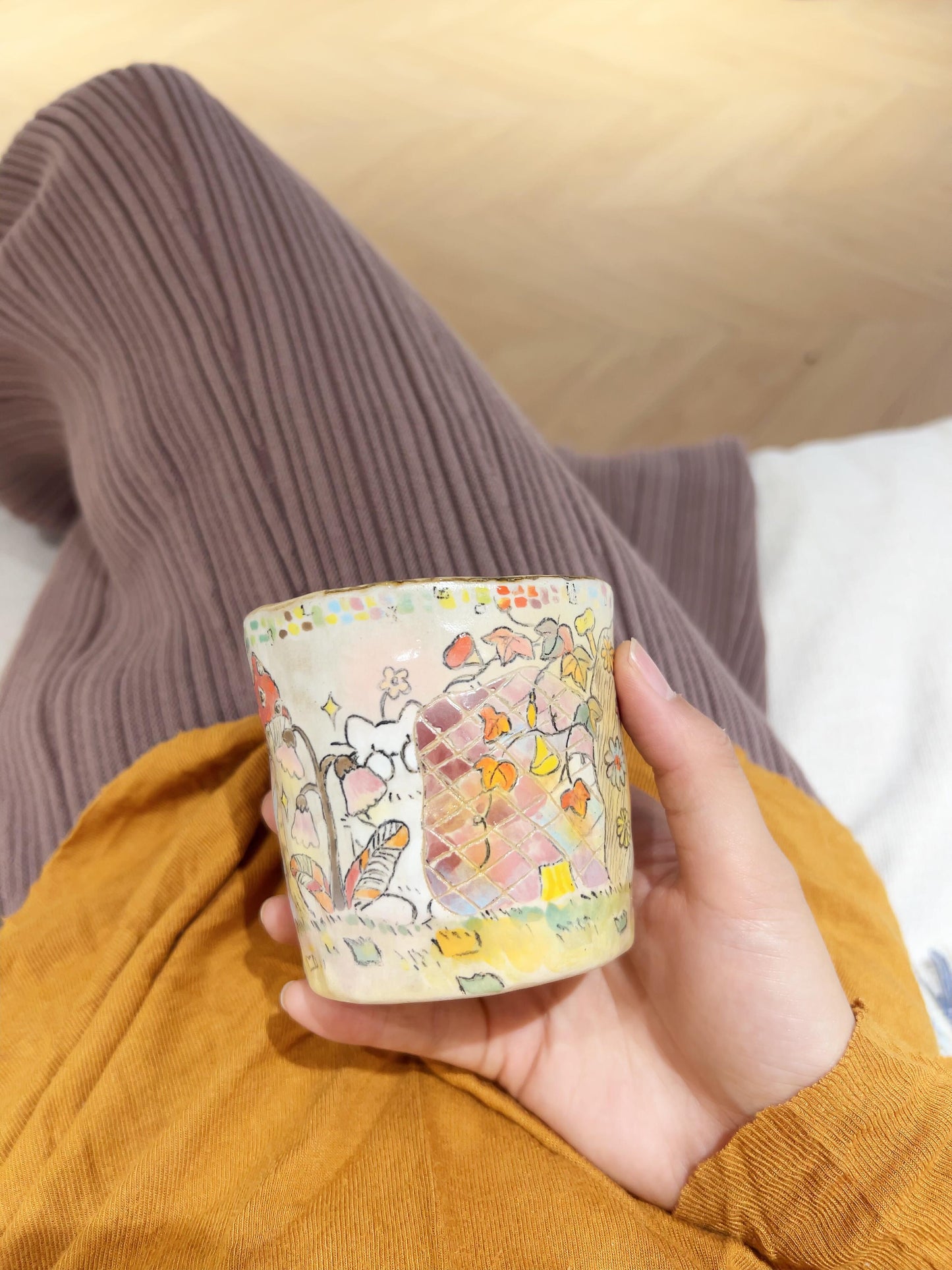 Harvest Season Hand-Painted Ceramic Plate