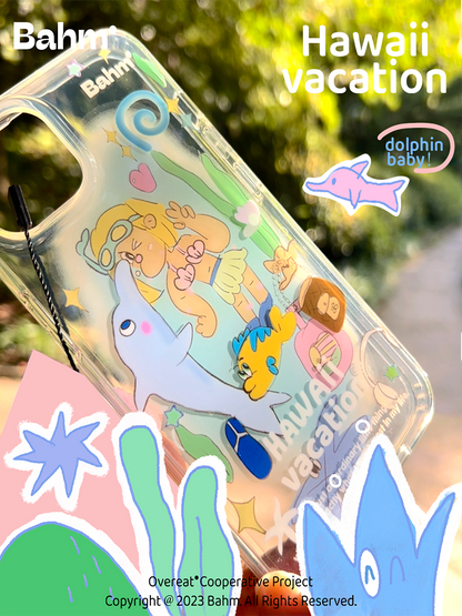 Hawaii Beach Dolphin Printed Phone Case