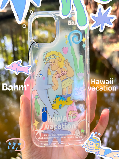 Hawaii Beach Dolphin Printed Phone Case