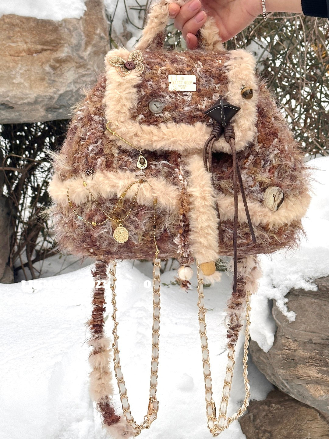 Hazelnuts Crochet Backpack