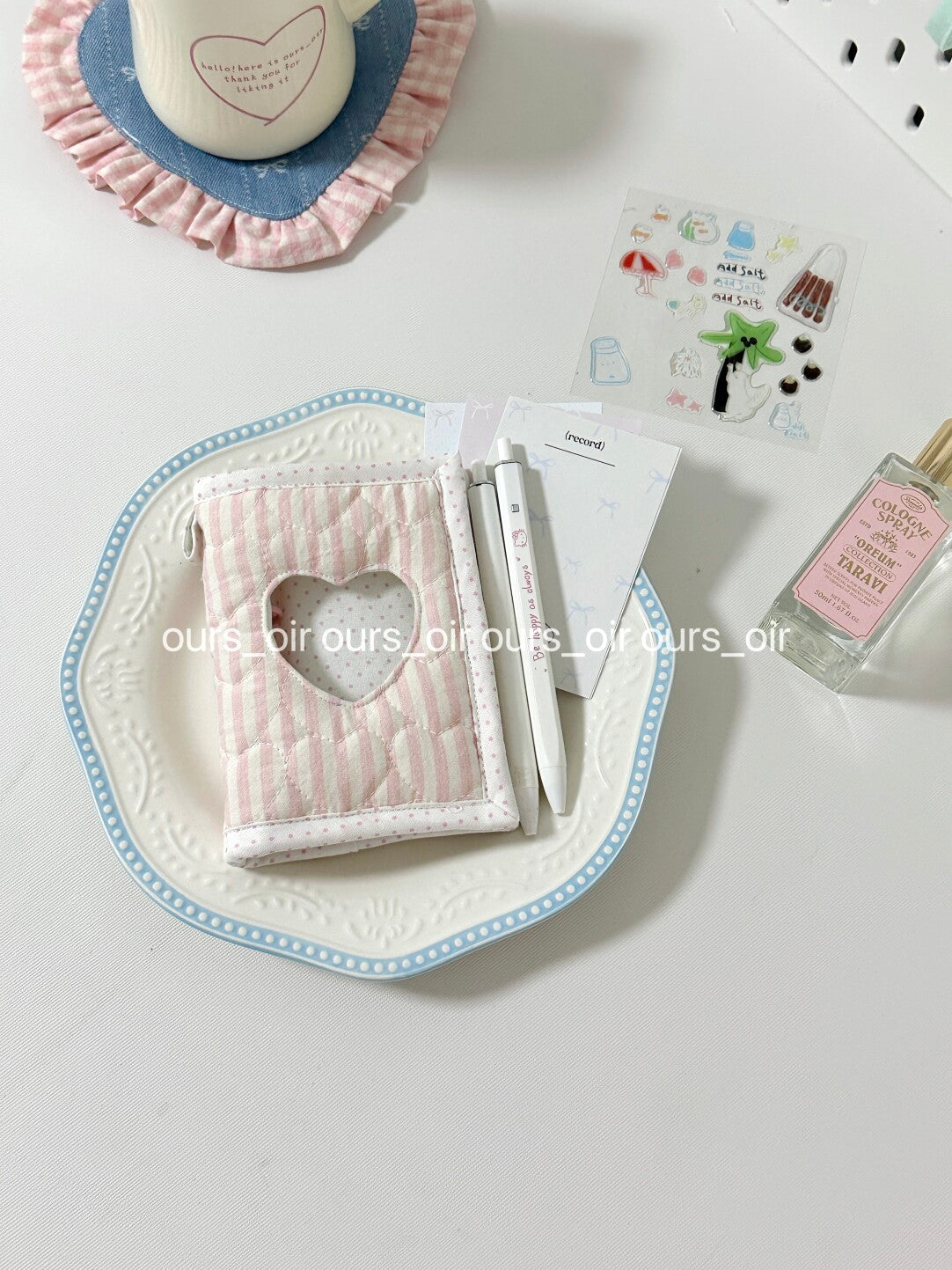 Heart Hollow Polka Dot Ring Binder