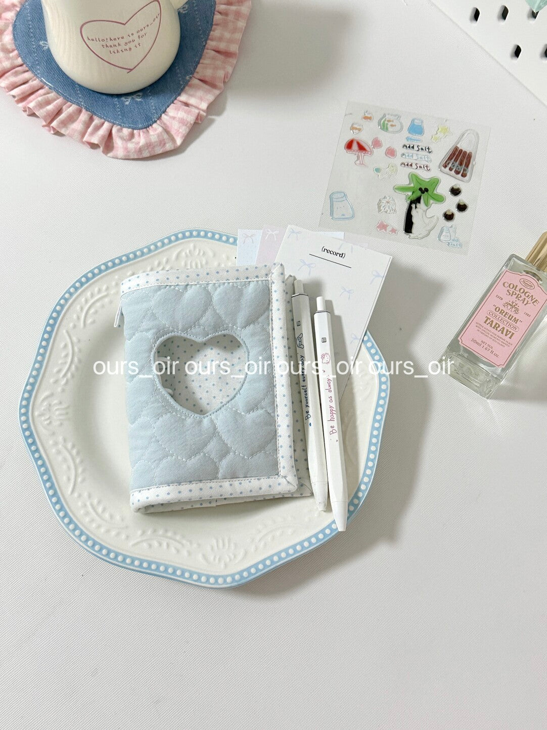 Heart Hollow Polka Dot Ring Binder