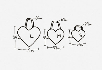 Heart Shape Denim Handbag