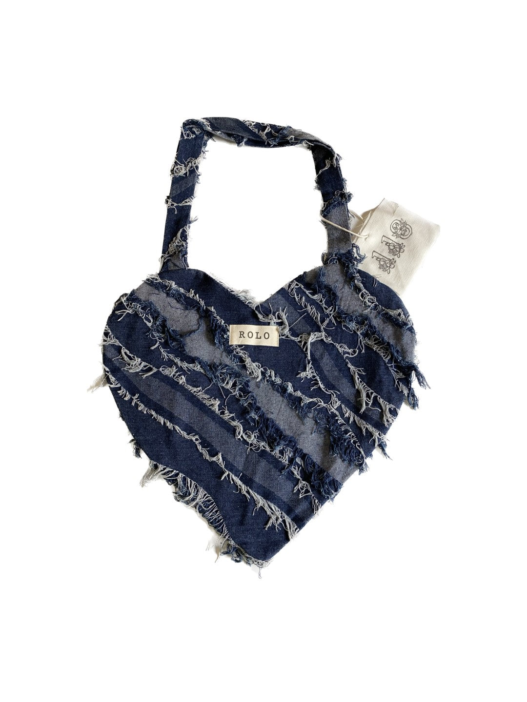 Heart Shape Denim Handbag