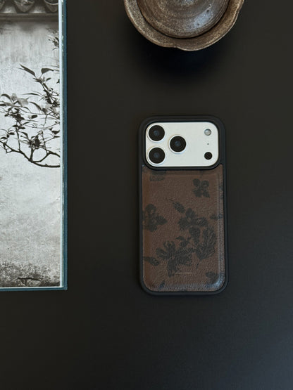 Hibiscus Flower Print PU Phone Case