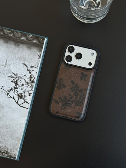 Hibiscus Flower Print PU Phone Case