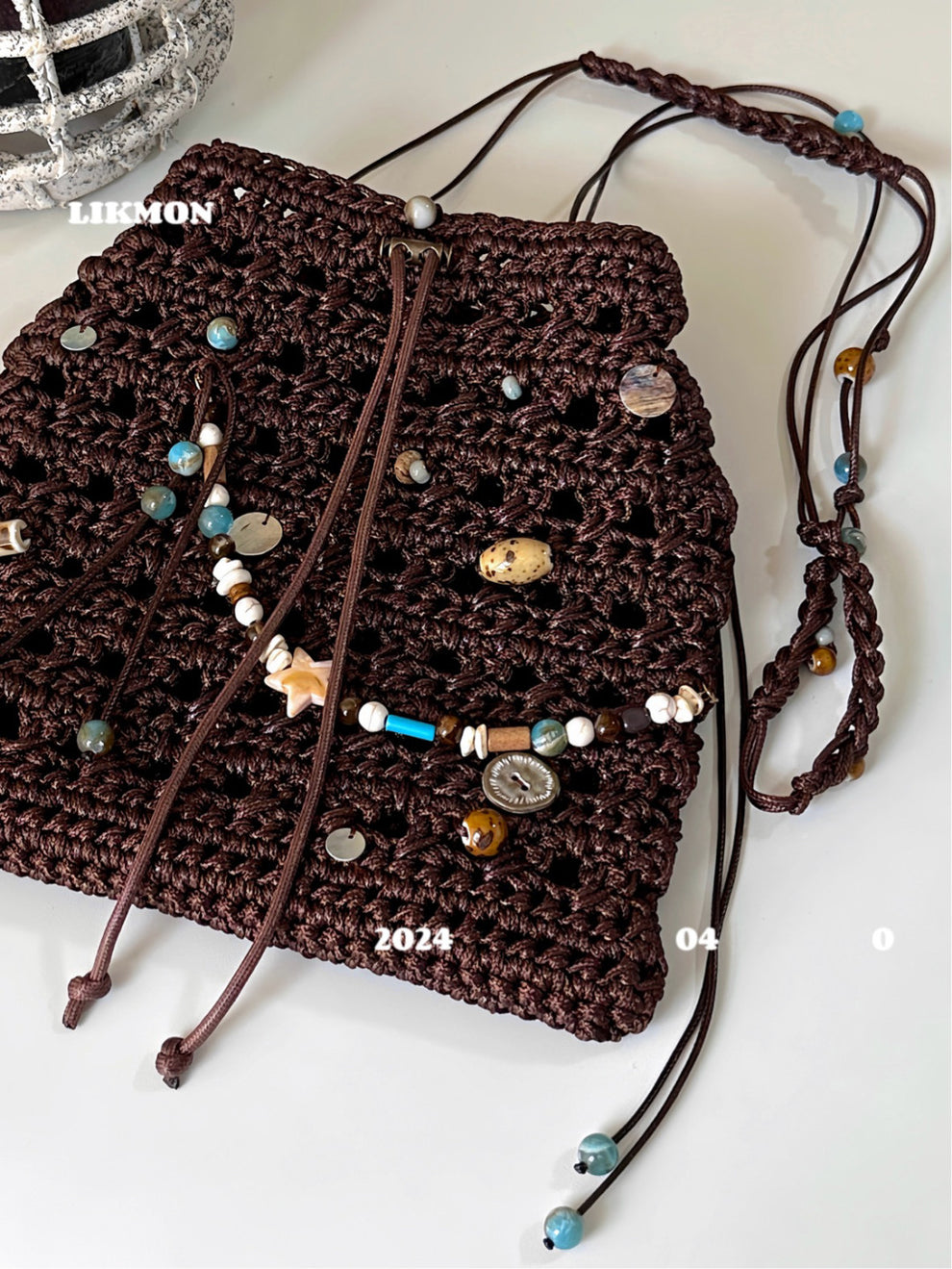 Hippie Drawstring Crossbody Bag | Bag | Three Fleas