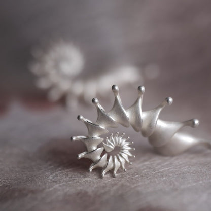 Hippocampus Silver Earrings