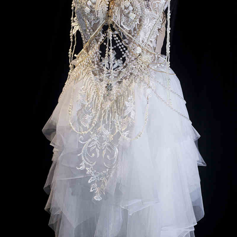 Holy Princess Lace Pearl Beaded Tassel Bodice Set