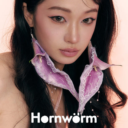 Hornworm Flower Lace Earrings