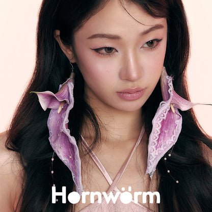 Hornworm Flower Lace Earrings