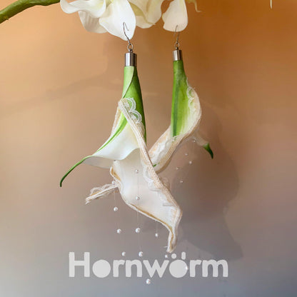 Hornworm Flower Lace Earrings