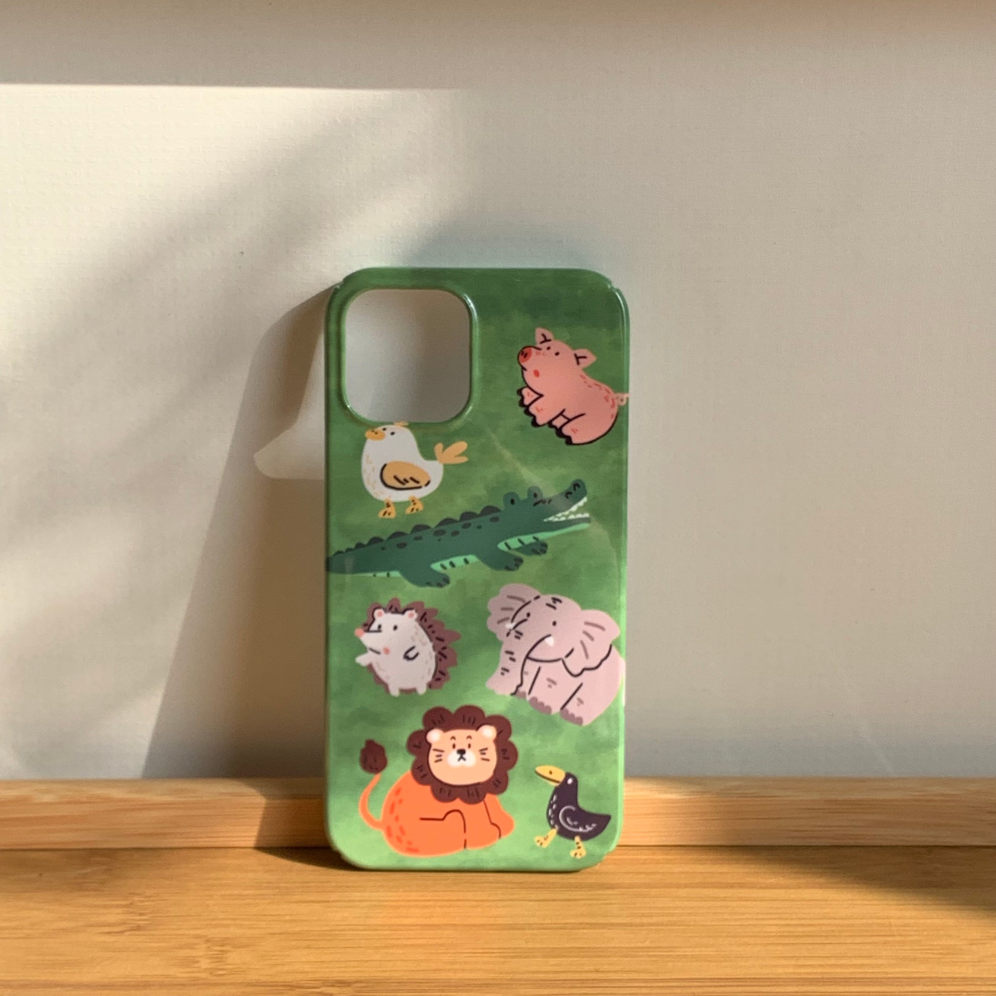 Green zoo friends phone case | phone accessories | Three Fleas