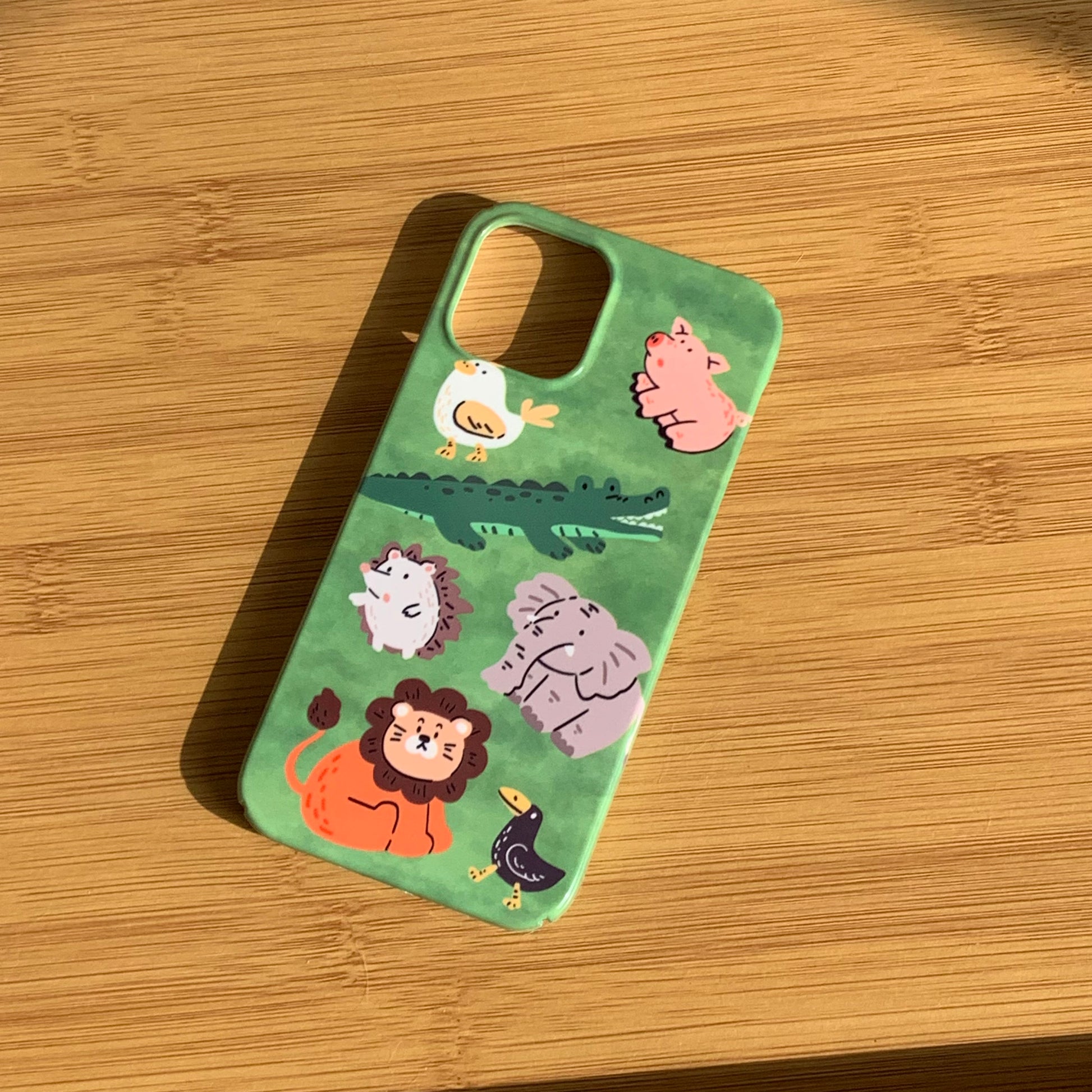 Green zoo friends phone case | phone accessories | Three Fleas