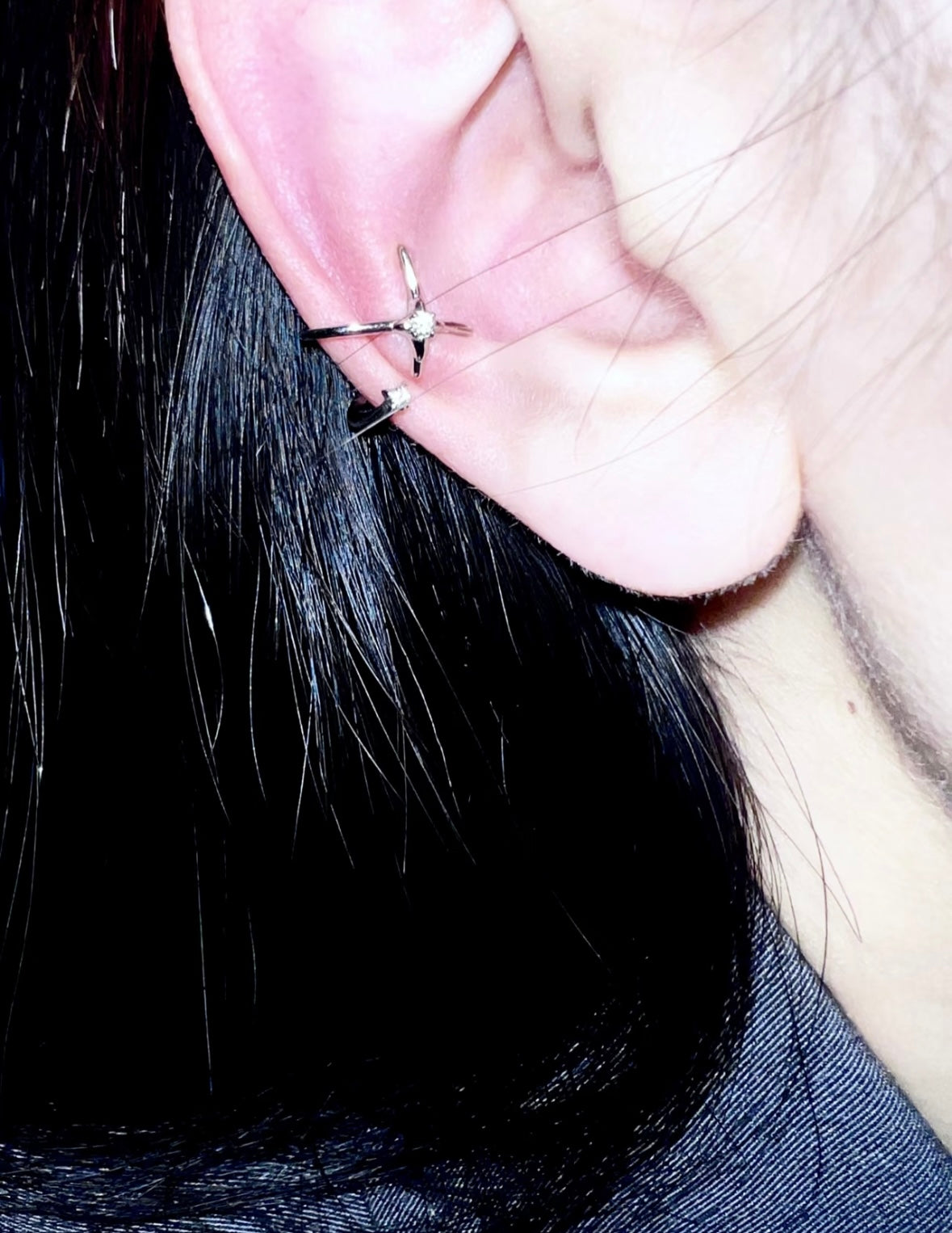 Galaxy Four Pointed Star Earrings