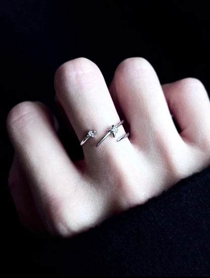 Galaxy Four Pointed Star Ring