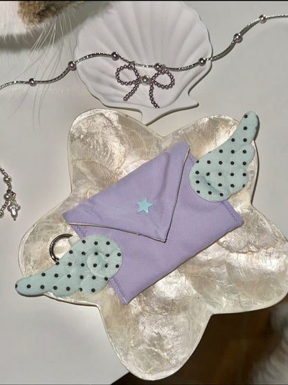 Sweet Angel Macaron Lanyard Card Pouch
