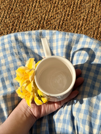 Yellow Lily Ceramic Cup