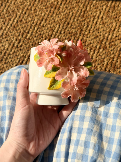 Pink Azalea Ceramic Cup