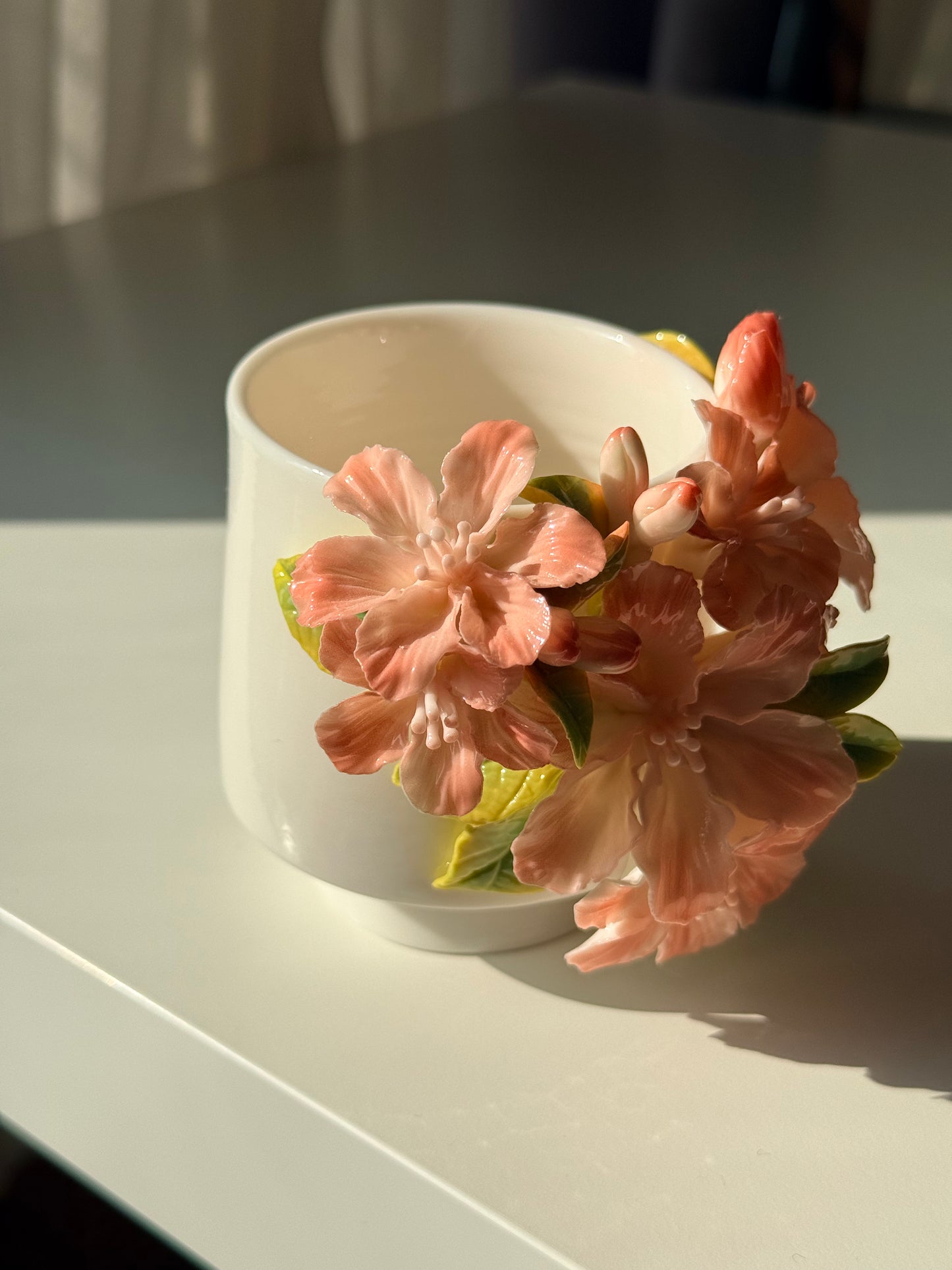 Pink Azalea Ceramic Cup