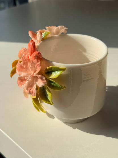 Pink Azalea Ceramic Cup