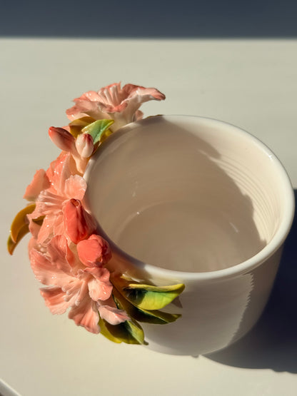 Pink Azalea Ceramic Cup