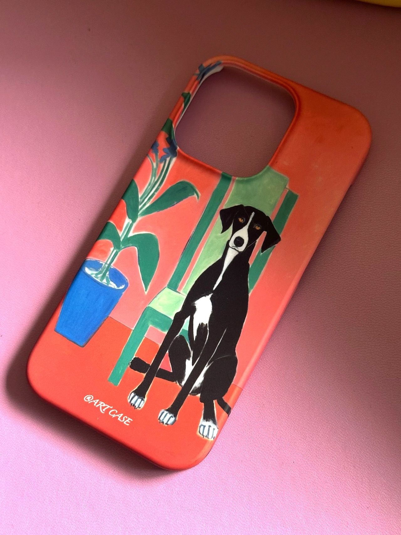 Black Dog Printed Double Layer Phone Case