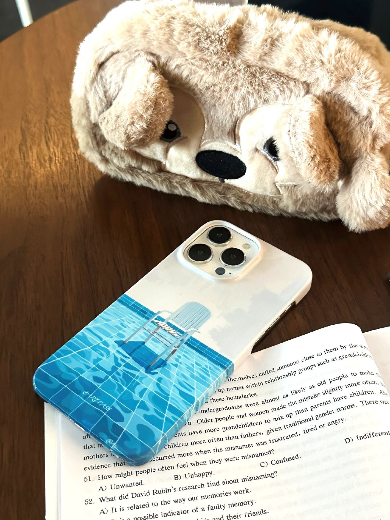 Pool Chair Printed Double Layer Phone Case